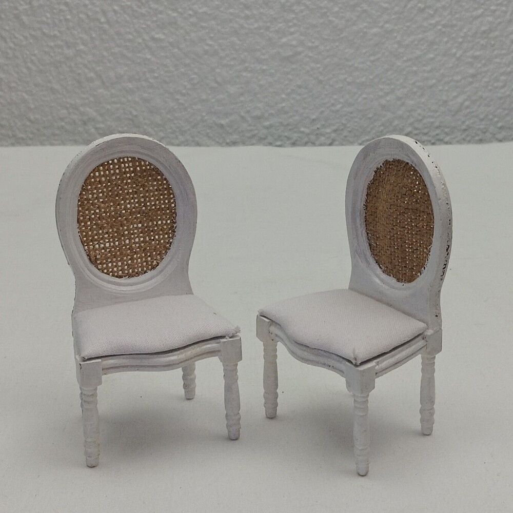1:12 Scale Dollhouse Miniatures Victoria Furniture Chair Wooden Handmade Vintage